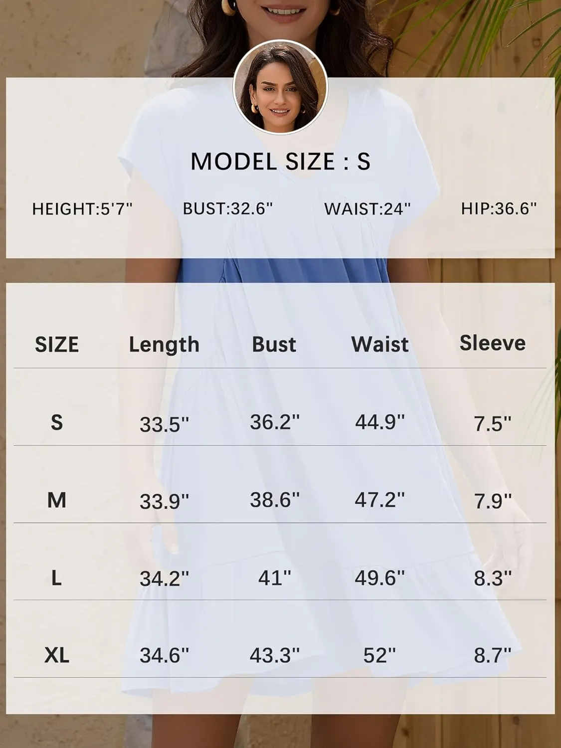 ZAFUL Women's T Shirt Dress V Neck Summer Casual Ruffle Short Sleeve Swing Dresses